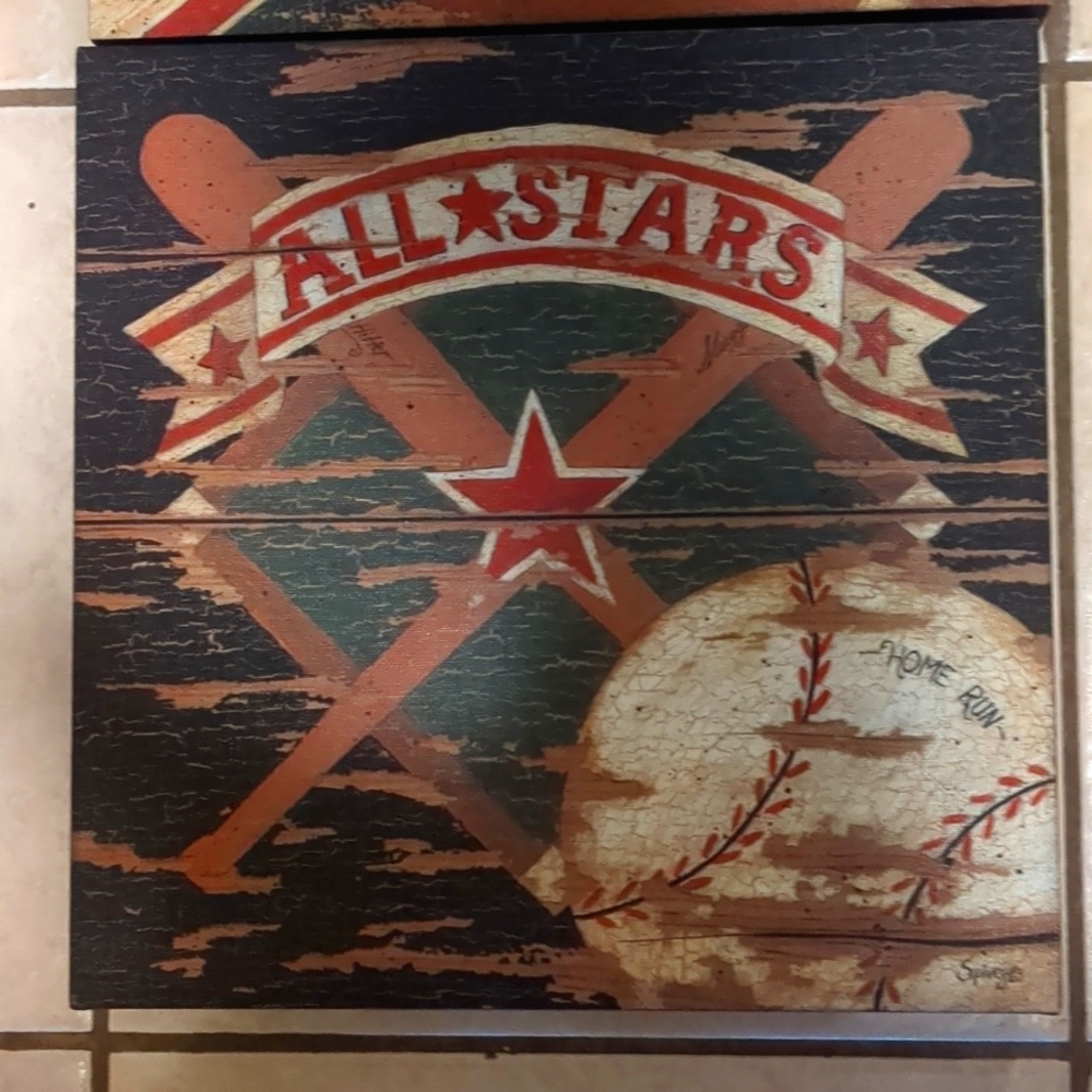 3--PIECE SPORTS CANVAS ART - Picture 3 of 6